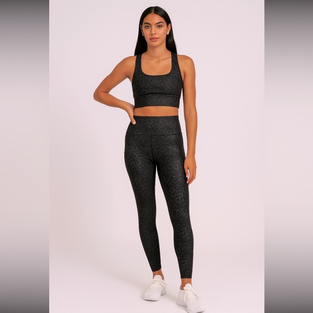 Nimble Black Leopard Print Leggings 6